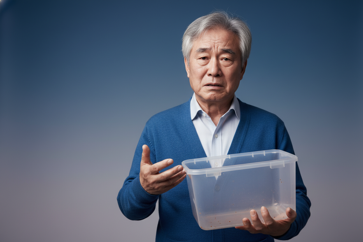 70대 노인, 김치통 2300만원 실수로 버려