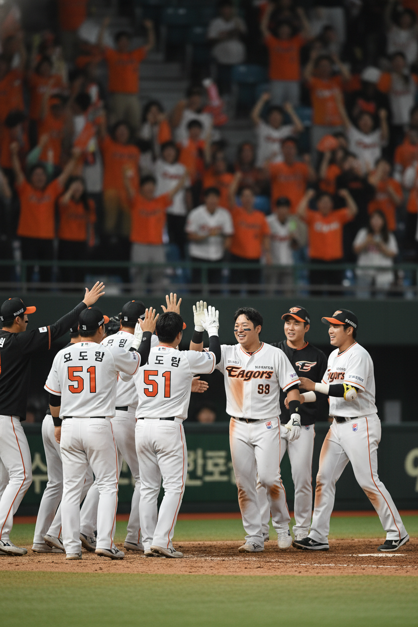 한화, 황영묵·심우준·최재훈…KS 3차전 8회말 역전 드라마