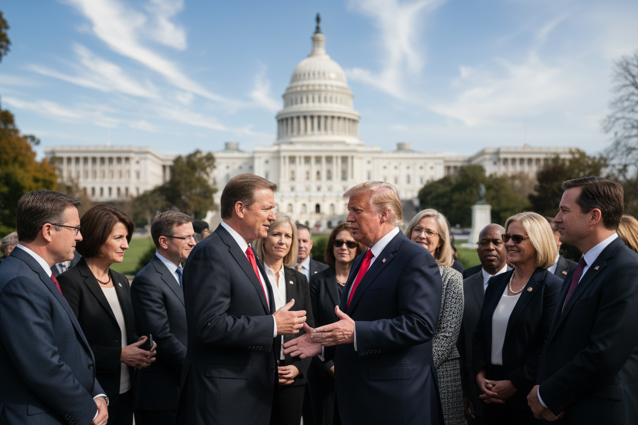 존슨 의장, 트럼프 차기 대선 거론 "트롤링"